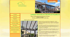 Desktop Screenshot of lorraine-verandas.com