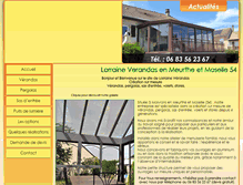 Tablet Screenshot of lorraine-verandas.com